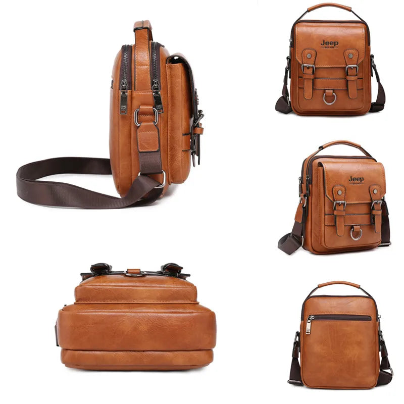 Sac Business Homme JEEP BULUO – Sac Bandoulière Multifonction Grande Capacité