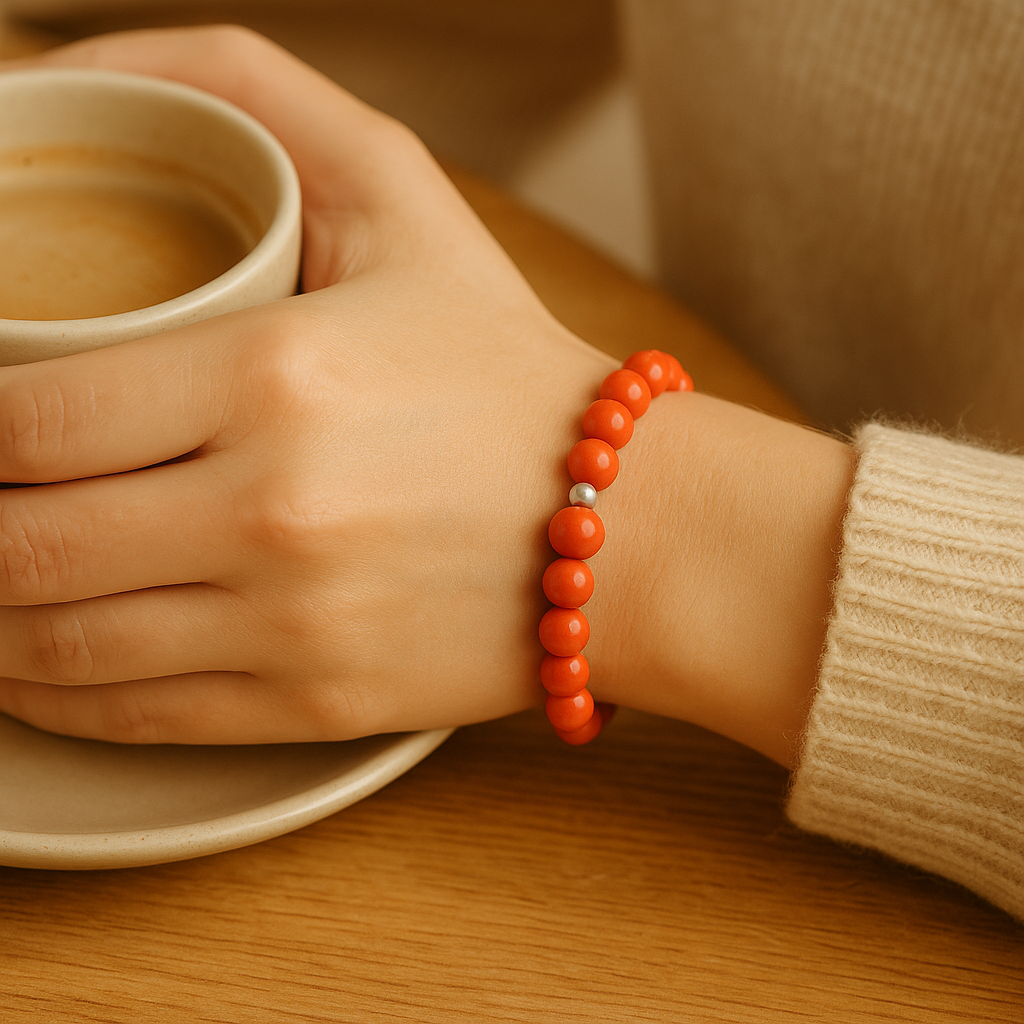 Bracelet Écume – Perles de corail naturel