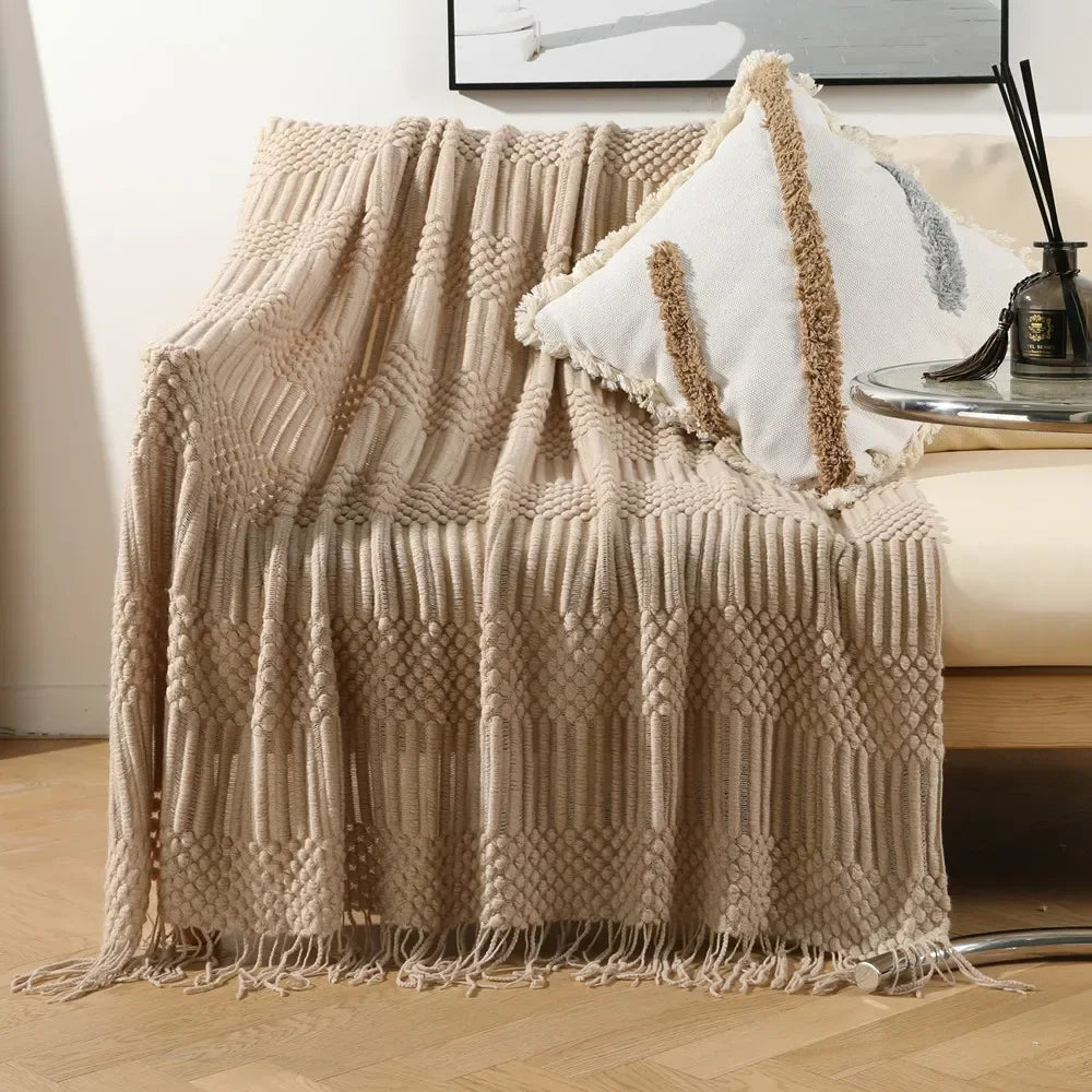 Couverture Douce & Moelleuse – Plaid Tricoté Cozy pour Adultes & Enfants