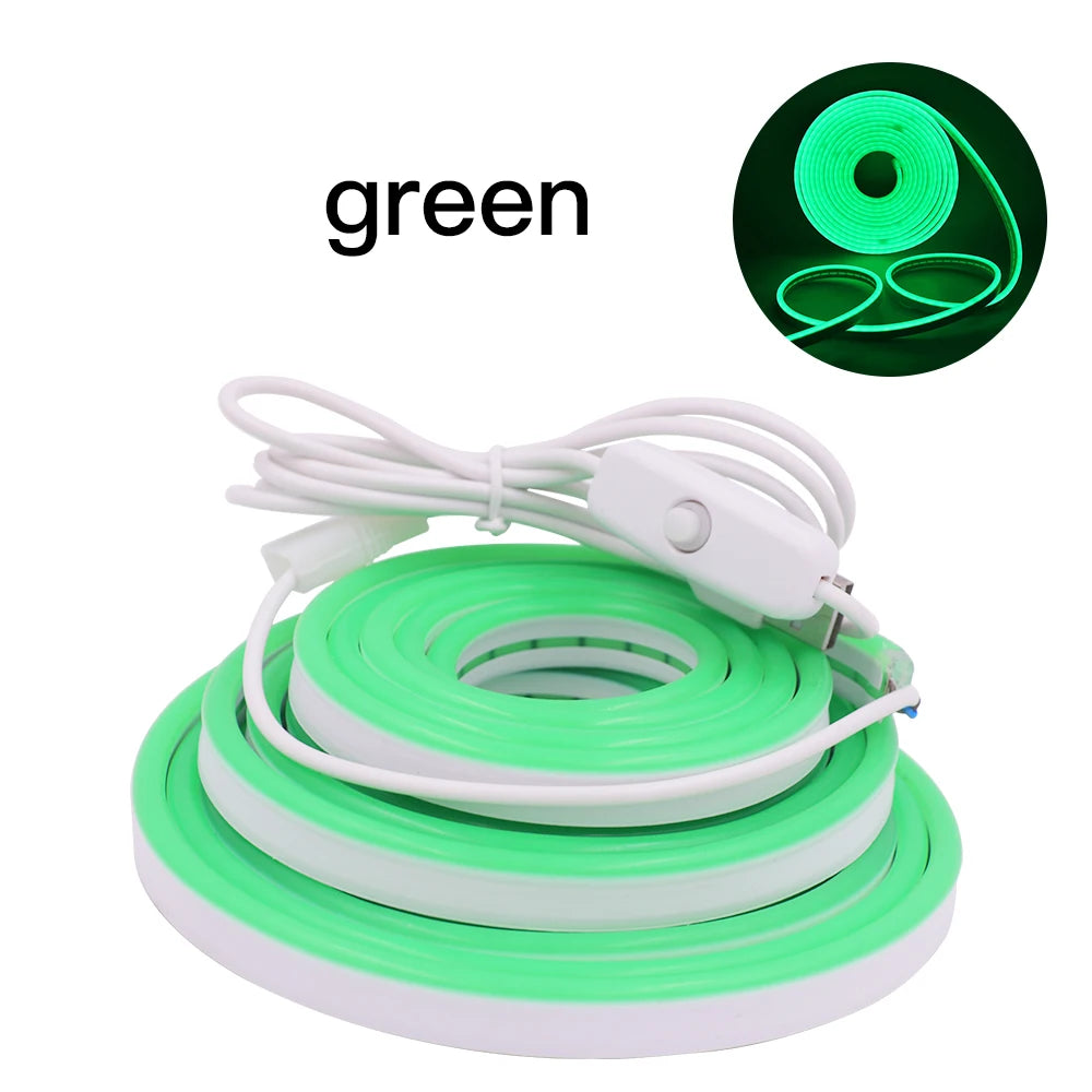 Bande LED Néon USB Étanche – Multicolore, Flexible, 5V, 120 LED/m