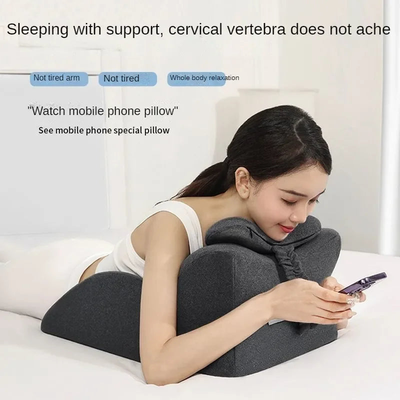 Coussin Multifonction Mémoire de Forme – Lecture, Téléphone, Relaxation & Sommeil