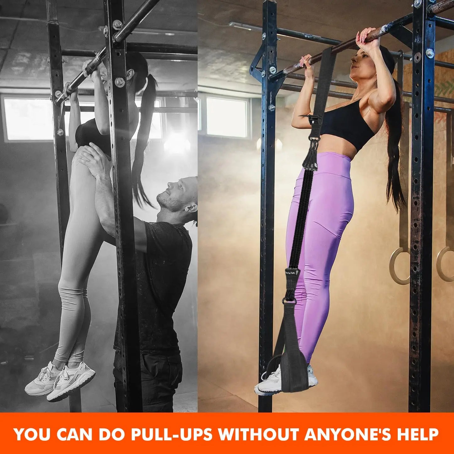Sangles d’assistance pour tractions – 75 à 300 lbs, entraînement fitness & musculation