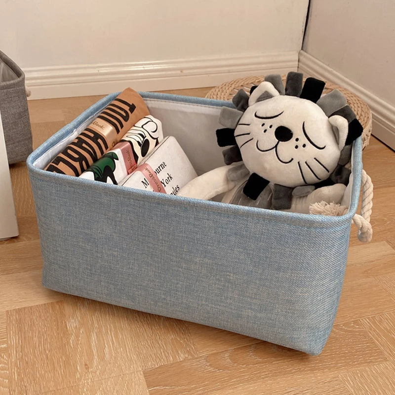 Panier de Rangement Pliable en Lin – Organisateur Maison & Dressing