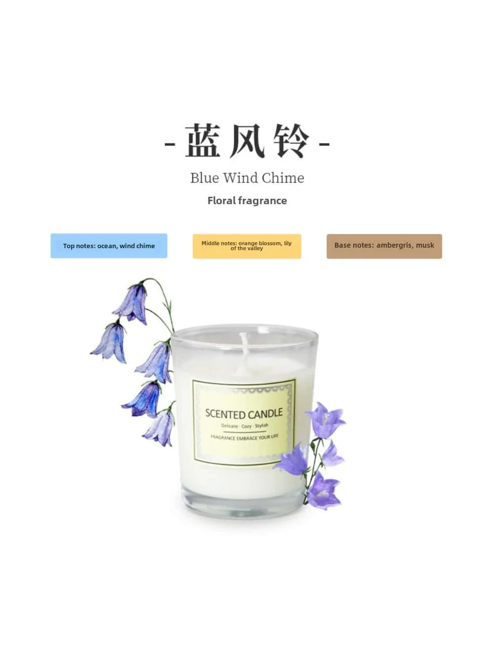 Bougie Parfumée Vintage en Verre – Cire de Soja & Huiles Essentielles – Déco & Relaxation