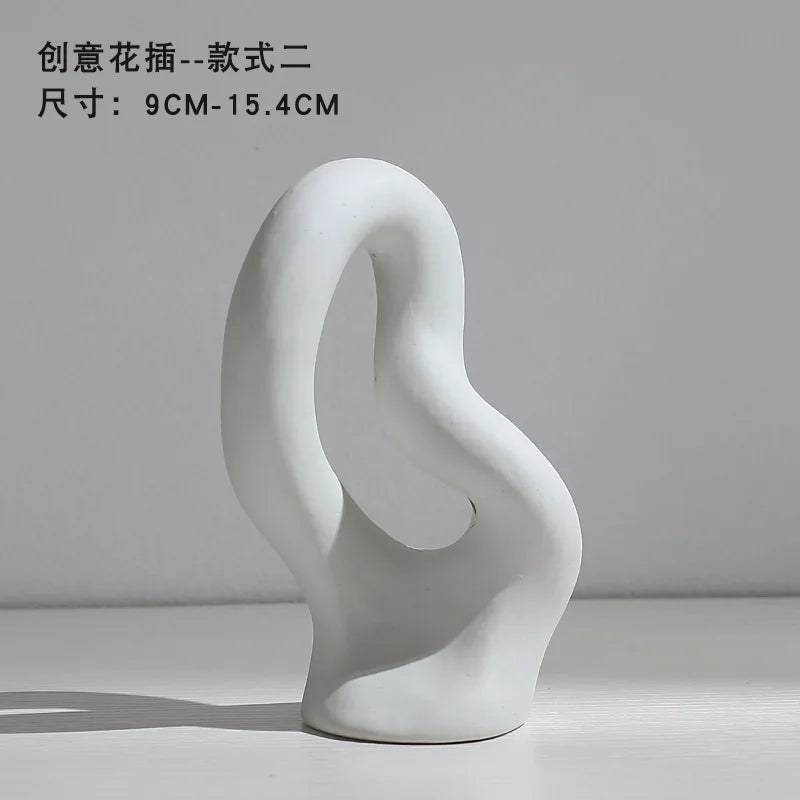 Vase en céramique moderne – Style nordique pour fleurs séchées et décoration de maison