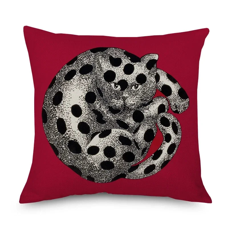 Housse de Coussin Papillon Vert & Fleur Blanche – Style Frais Déco Chambre & Salon