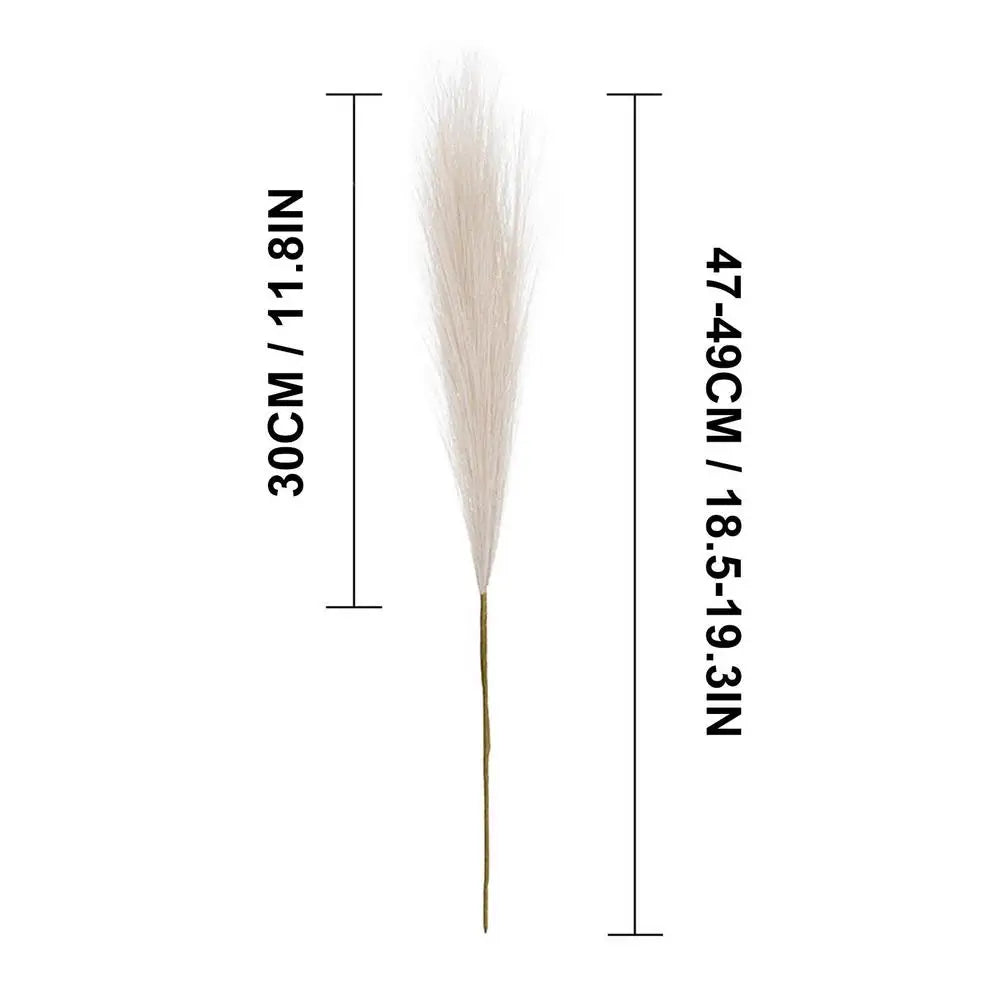 Herbe de Pampa Artificielle Beige – Bouquet Fluffy Décoratif pour Vase ou Intérieur