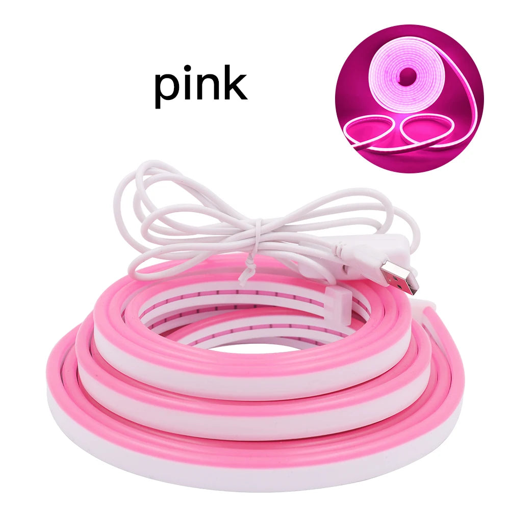 Bande LED Néon USB Étanche – Multicolore, Flexible, 5V, 120 LED/m