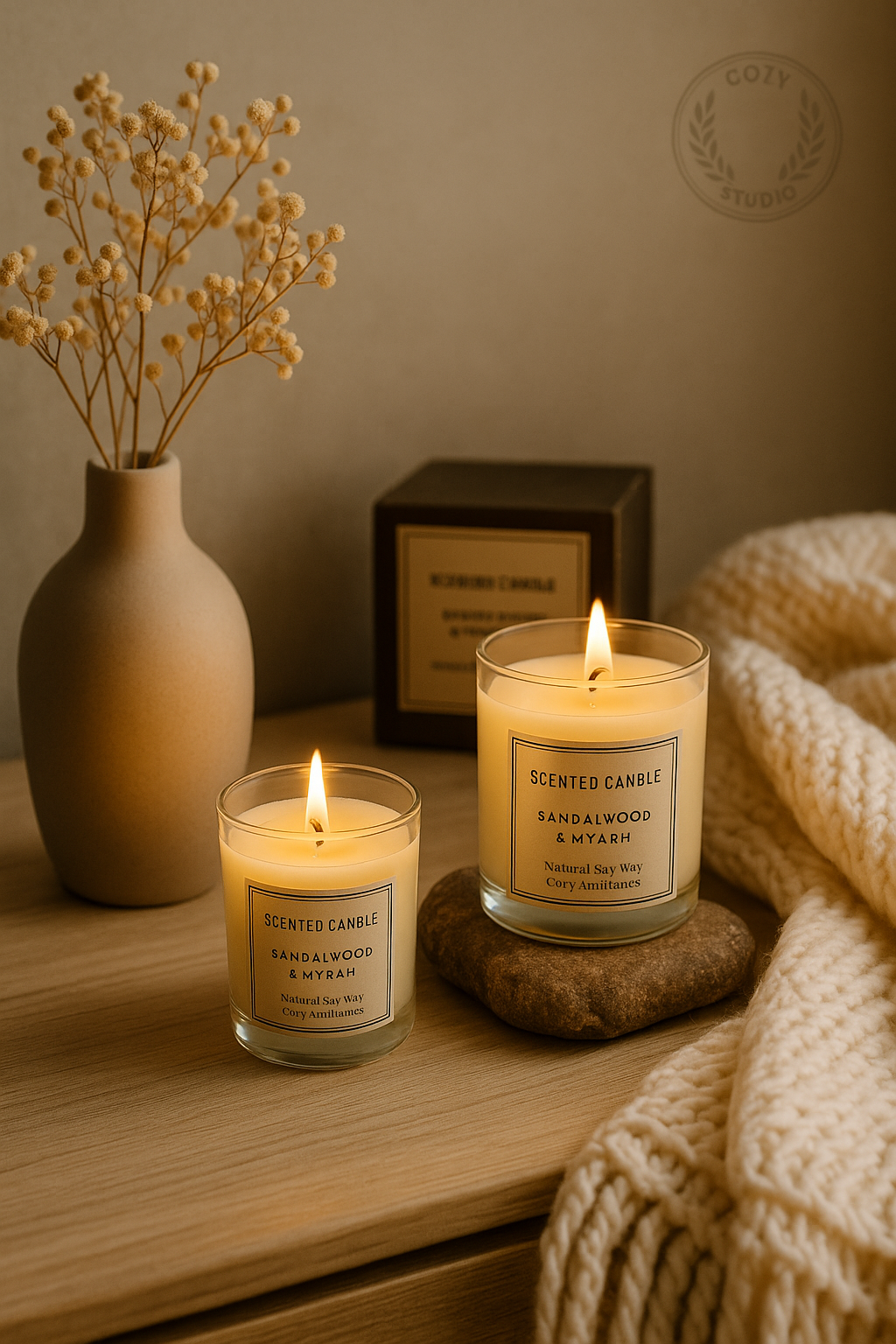 Bougies & Ambiance Cozy – Bougies parfumées & déco cocooning