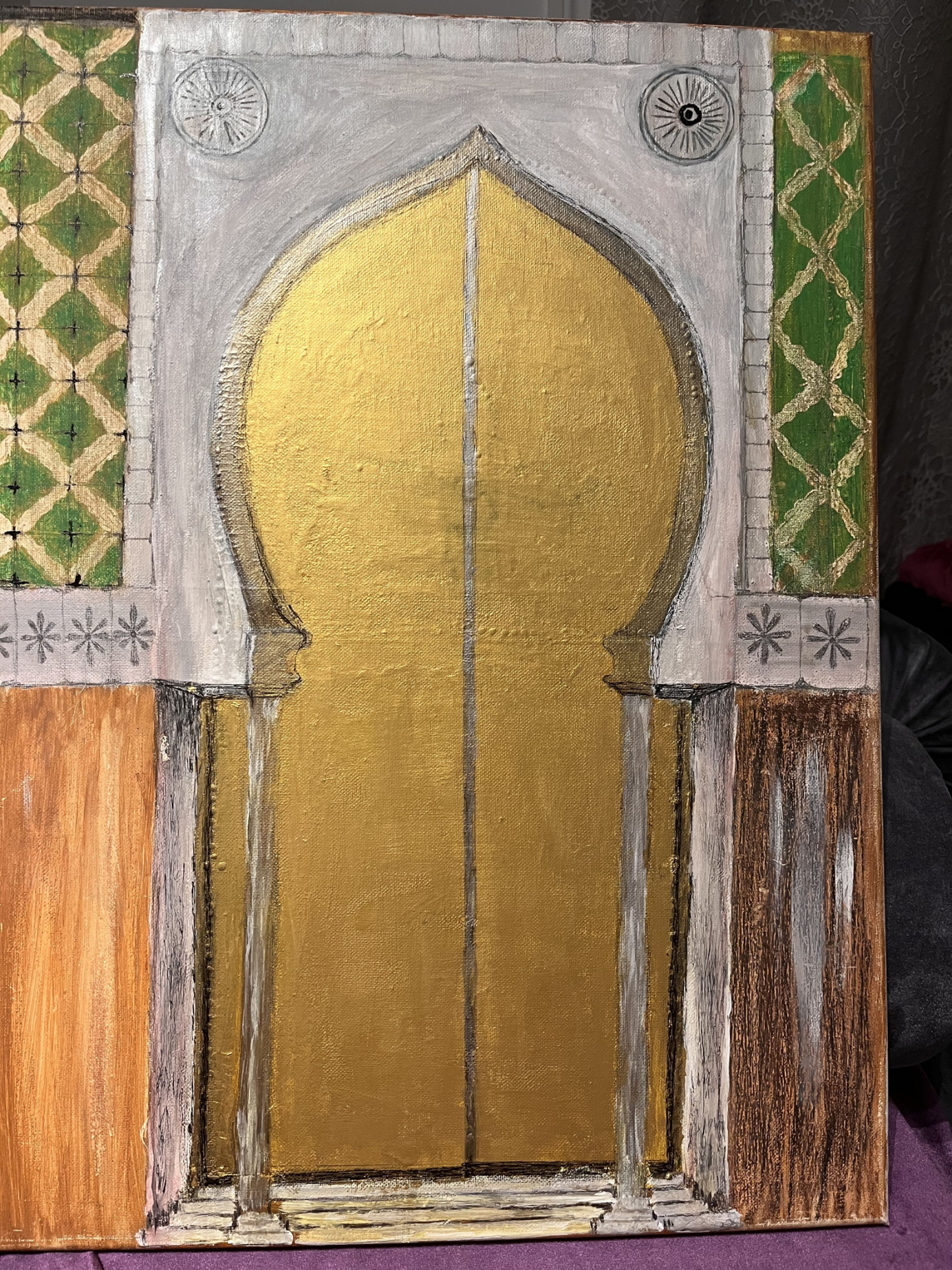 La Porte Dorée”– Tableau original  en acrylique | Studio Cozy