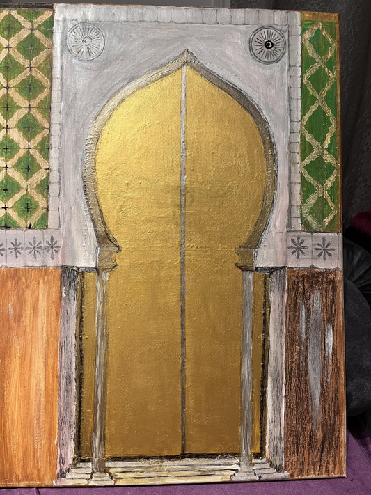 La Porte Dorée”– Tableau original  en acrylique | Studio Cozy