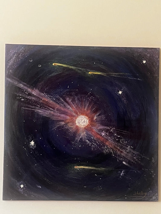 Explosion Stellaire” – Tableau original  en acrylique | Studio Cozy