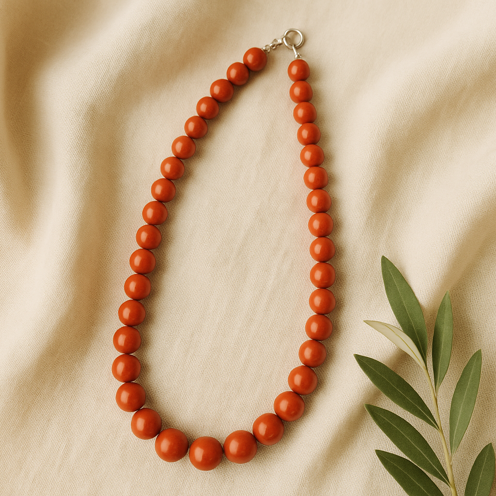 Collier Riviera Intemporel – Perles de corail naturel