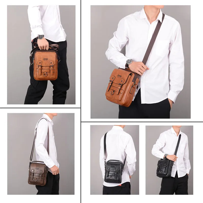 Sac Business Homme JEEP BULUO – Sac Bandoulière Multifonction Grande Capacité