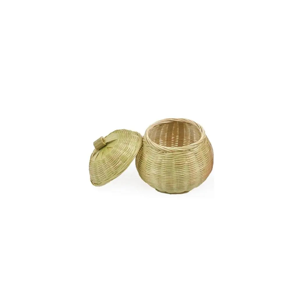Lot de Boîtes Rondes en Rotin avec Couvercle – Rangement & Décoration Naturelle