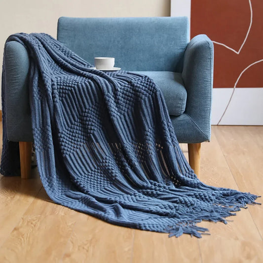 Couverture Douce & Moelleuse – Plaid Tricoté Cozy pour Adultes & Enfants