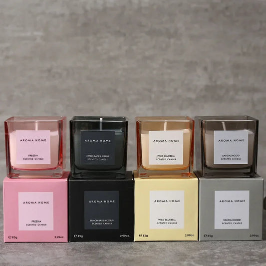 Bougie Parfumée Vintage en Verre – Cire de Soja & Huiles Essentielles – Déco & Relaxation