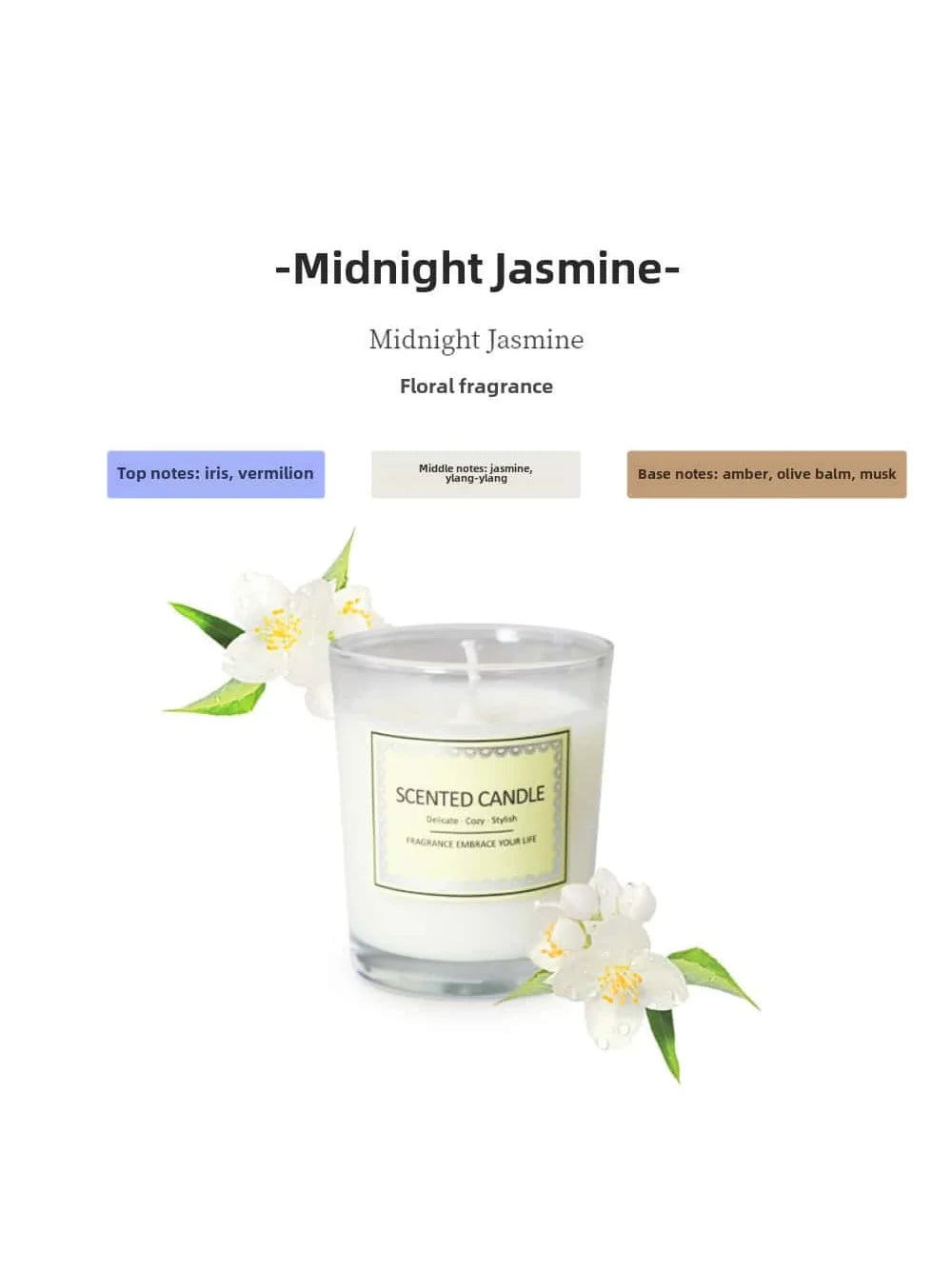 Bougie Parfumée Vintage en Verre – Cire de Soja & Huiles Essentielles – Déco & Relaxation