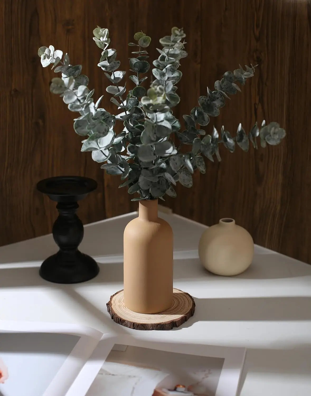 Lot de vases en céramique neutre – Décoration rustique et bohème pour salon, table et intérieur