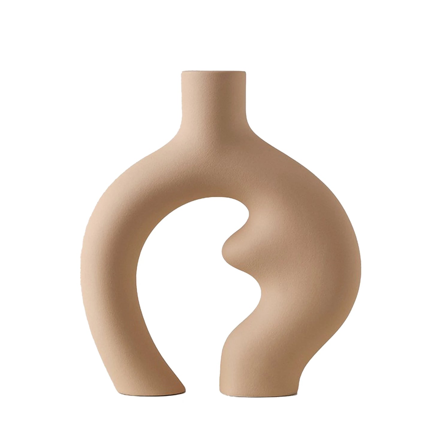 Vase Décoratif en Céramique Mate – Style Classique pour Fleurs Séchées & Pampas