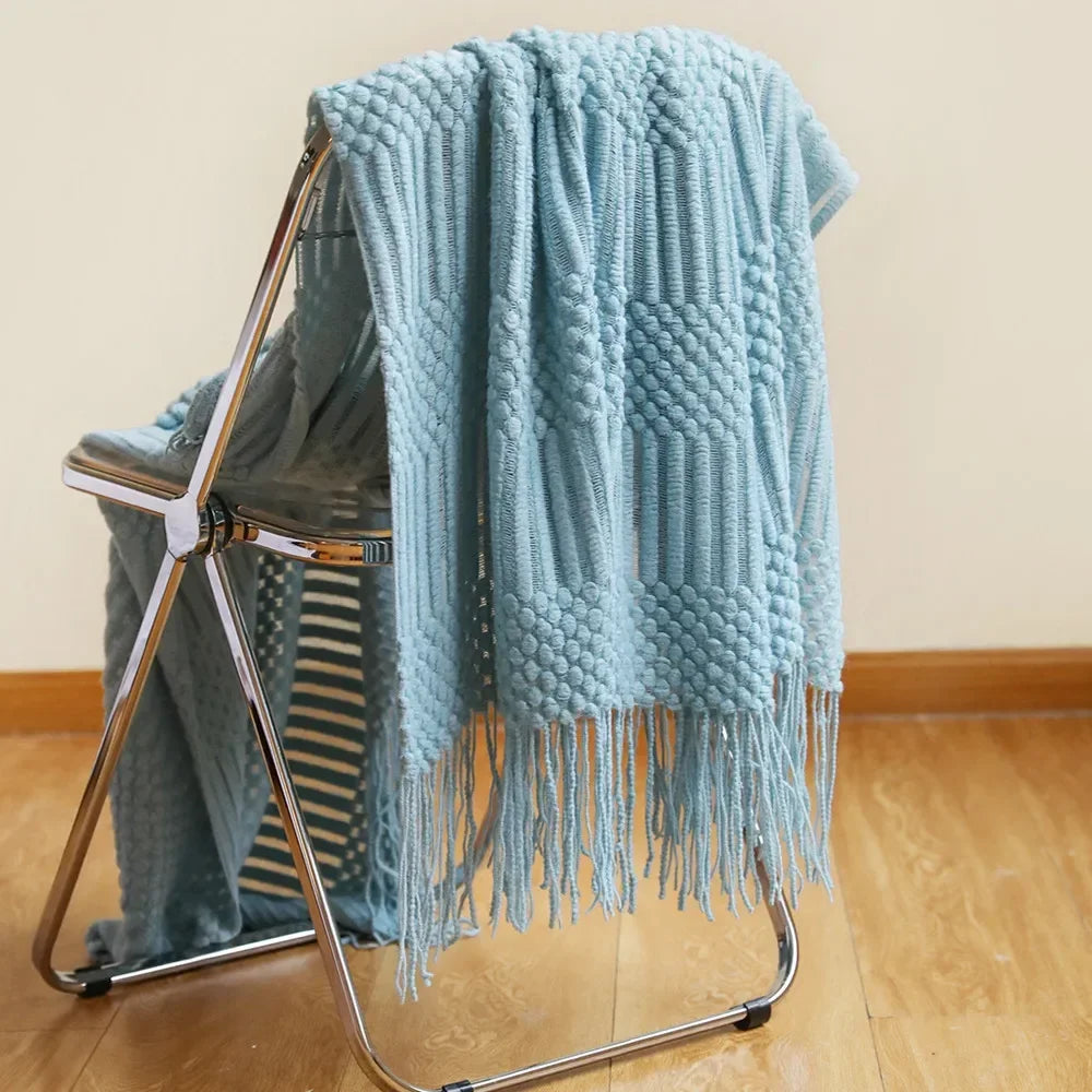 Couverture Douce & Moelleuse – Plaid Tricoté Cozy pour Adultes & Enfants