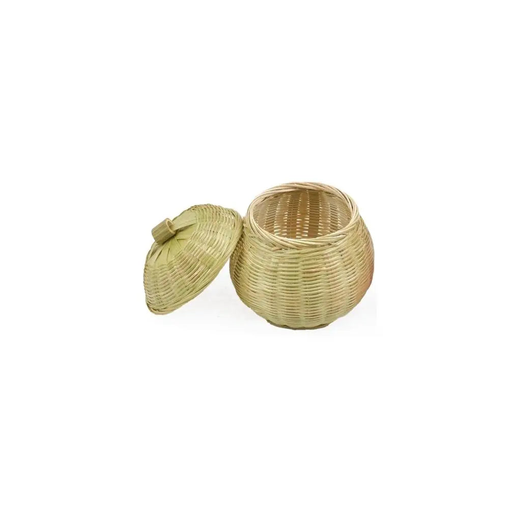 Lot de Boîtes Rondes en Rotin avec Couvercle – Rangement & Décoration Naturelle