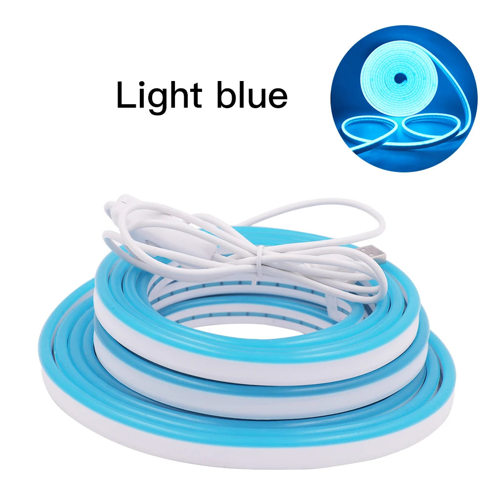 Bande LED Néon USB Étanche – Multicolore, Flexible, 5V, 120 LED/m