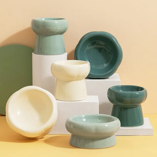 Gamelle en Céramique Surélevée – Bol Design pour Chats & Petits Chiens